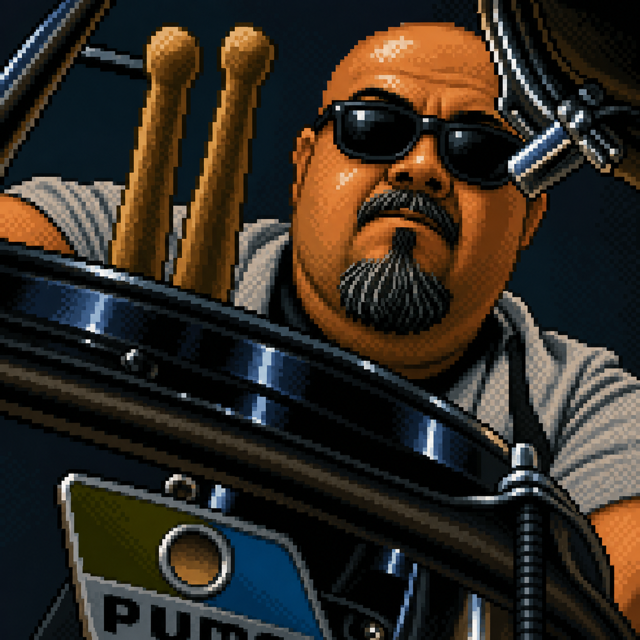 Retrato pixel art de Anglada
